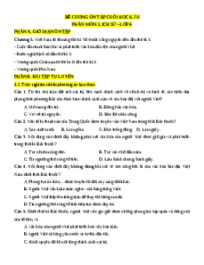 Đề cương ôn tập Cuối kì 2 Lịch sử 6 cấu trúc mới (dùng chung cả 3 sách)