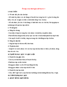 Giáo án Ôn tập học kì 1 (2024) Ngữ văn 8 Cánh diều