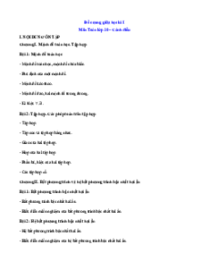 Đề cương ôn tập Giữa kì 1 Toán 10 Cánh diều cấu trúc mới