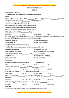 Trắc nghiệm Unit 8: Future life Tiếng Anh 12 - Mai Lan Hương