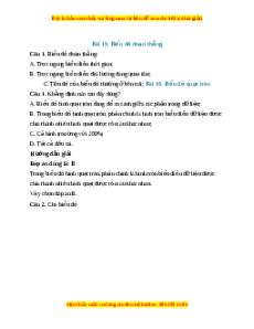 Trắc nghiệm Biểu đồ đoạn thẳng Toán 7 Kết nối tri thức