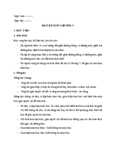 Giáo án Bài tập cuối chương 5 Toán 9 Kết nối tri thức