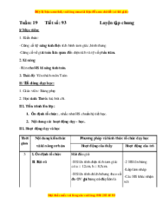 Giáo án Bài 93 Toán lớp 5: Luyện tập chung (Trang 95)