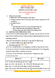 Giáo án Bài 2 Tin học lớp 4 Chân trời sáng tạo: Gõ bàn phím đúng cách