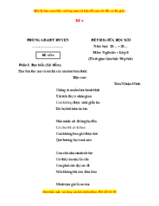 Đề thi giữa kì 1 Ngữ văn 8 Cánh diều (đề 6)