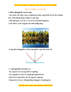 Lý thuyết KHTN 7 Kết nối tri thức Bài 16: Sự phản xạ ánh sáng