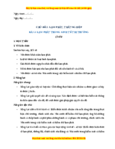 Giáo án Bài 3 KTPL 11 Chân trời sáng tạo: Lạm phát trong nền kinh tế thị trường