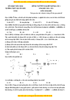 Đề thi thử Sinh Học trường Chuyên Bắc Ninh lần 1 năm 2021