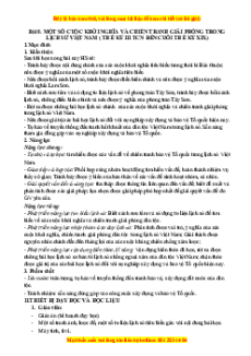 Giáo án Bài 8 Lịch sử 11 Cánh diều (2024): Một số cuộc khởi nghĩa và chiến tranh giải phóng trong lịch sử Việt Nam......