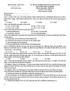 Đề thi thử tốt nghiệp Sinh học 2025 trường THPT Lê Trọng Tấn
