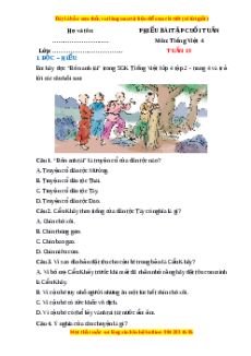Bài tập cuối tuần Tiếng việt 4 Tuần 19 (có lời giải)