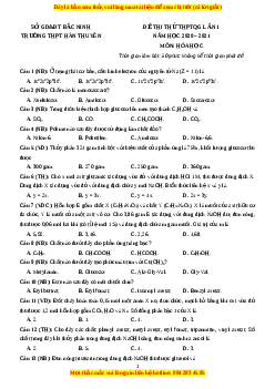 Đề thi thử Hóa Học trường Hàn Thuyên năm 2021