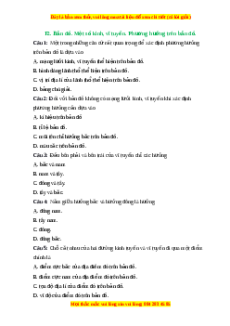 Trắc nghiệm Bài 2 Địa lí 6 Kết nối tri thức: Bản đồ. Một số lưới kinh, vĩ tuyến. Phương hướng trên bản đồ