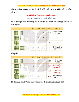 Giải Sgk Toán lớp 3 Bài 1: Ôn tập các số đến 1000 (Kết nối tri thức)