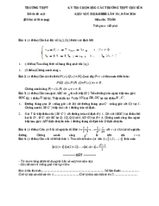 Đề thi HSG Toán 11 Trường THPT Chuyên Quảng Ninh