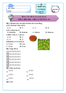 Bài tập hàng ngày Học kì 2 Toán lớp 1 Cánh diều
