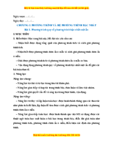 Giáo án Toán 9 Cánh diều Học kì 1