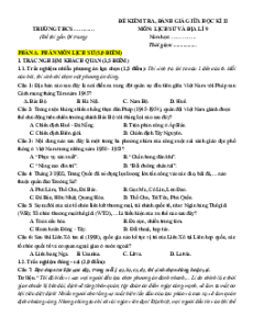 Bộ 6 đề thi Giữa kì 2 Lịch sử&Địa Lý 9 Chân trời sáng tạo Cấu trúc mới