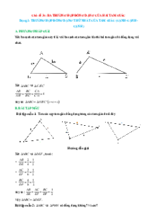 Chuyên đề Tam giác đồng dạng lớp 8 (các dạng bài tập)