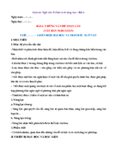 Giáo án Ngữ Văn 9 Chân trời sáng tạo Học kì 2