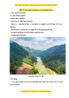 Lý thuyết Bài 13 Lịch sử 10 Cánh diều: Văn minh Chăm-pa, Văn minh Phù Nam