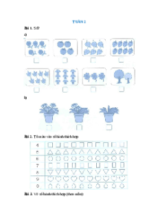 Bài tập cuối tuần Toán lớp 1 Tuần 2 Cánh diều (có lời giải)