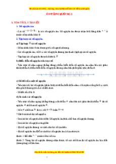 Chuyên đề Bài tập cuối chương 2 Toán 6 Cánh diều