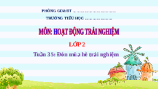Giáo án Powerpoint Tuần 35: Đón mùa hè trải nghiệm Hoạt động trải nghiệm lớp 2 Kết nối tri thức