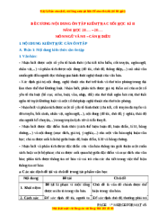 Đề cương ôn tập cuối kì 2 Ngữ văn 8 Cánh diều