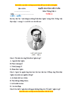 Bài tập cuối tuần Tiếng việt 4 Tuần 21 (có lời giải)