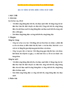 Giáo án Năng lượng điện. Công suất điện Vật lí 11 Chân trời sáng tạo