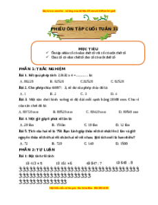 Bài tập cuối tuần Toán lớp 3 Tuần 31 Kết nối tri thức (có lời giải)