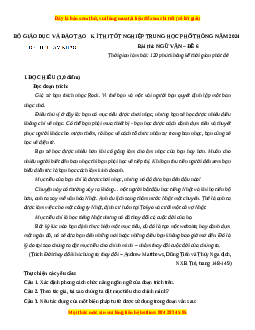 Đề Tốt nghiệp Ngữ Văn 2024 theo đề tham khảo (Đề 6)