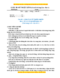 Giáo án Bài 1 Mĩ thuật 8 Chân trời sáng tạo (Phiên bản 2): Vẽ và cách điệu hoa lá