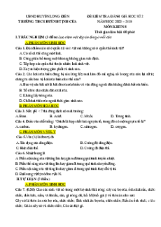 Đề thi cuối kì 2 KHTN (song song) 8 Kết nối tri thức trường THCS Huỳnh Tịnh Của - Bà Rịa Vũng Tàu