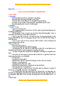 Giáo án Bài 13 Địa lí 10 Chân trời sáng tạo (2024):13 Nước biển và đại dương