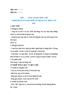 Giáo án Thực hành tiếng Việt trang 114 Ngữ Văn 12 Kết nối tri thức