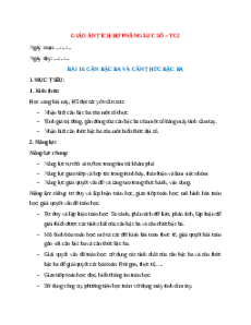 Giáo án Bài 10 Toán 9 Kết nối tri thức (năng lực số)