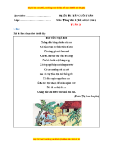 Bài tập cuối tuần Tiếng việt lớp 1 Tuần 21 Kết nối tri thức (có lời giải)