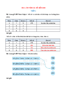 VBT Toán lớp 3 Bài 1 (Kết nối tri thức): Ôn tập các số đến 1000