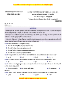 Đề thi thử Sinh học Sở Thái Nguyên lần 1 năm 2023