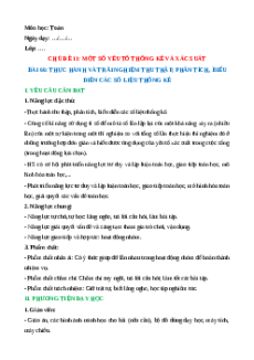 Giáo án Thực hành và trải nghiệm thu thập Toán lớp 5 Kết nối tri thức