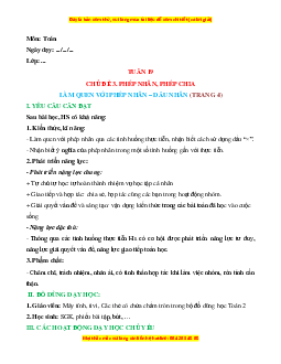 Giáo án Toán lớp 2 Cánh diều Học kì 2