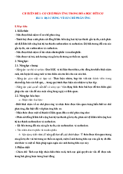 Giáo án chuyên đề Hóa học 12 Kết nối tri thức