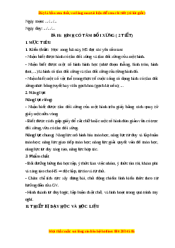 Giáo án Hình có tâm đối xứng Toán 6 Cánh diều