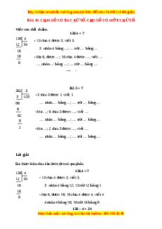 VBT Toán lớp 3 Bài 49 (Chân trời sáng tạo): Chia số có ba chữ số cho số một chữ số