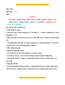 Giáo án Phép trừ (có nhớ) trong phạm vi 100  Toán lớp 2 Cánh diều
