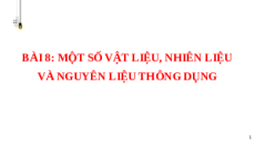 Giáo án Powerpoint Bài 8: Một số vật liệu, nhiên liệu và nguyên liệu thông dụng KHTN 6 Cánh diều