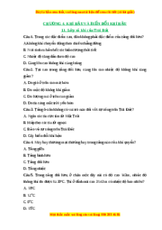 Trắc nghiệm Bài 15 Địa lí 6 Kết nối tri thức: Lớp vỏ khí của Trái Đất. Khí áp và gió