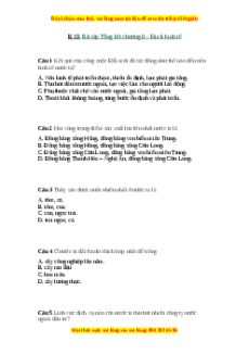 Trắc nghiệm Tổng kết chương 2 Địa lí 9